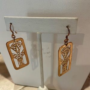 Lotus rose gold dangle